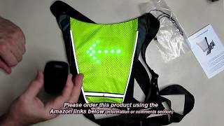 BEST LED Turn Signal Vest Bike Pack ECEEN with Remote Controller REVIEW