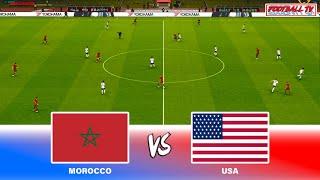 Morocco vs USA - Paris Olympics 2024 | Full Match & All Goals | PES 21 Gameplay Realistic