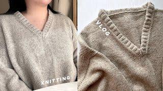 🪵이런저런 얘기하다보니 길어진 마이페이보릿띵스 No.14 뜨개 브이로그/My Favourite Things No.14 V-neck/knitting vlog/라라뜨개/마페띵