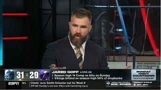 Commanders are biggest threat to Lions in NFC? - Jason Kelce compares Jared Goff vs Jayden Daniels