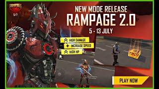 FREEFIRE NEW MODE RAMPAGE 2.0 FULL DETAILS - RAMPAGE 2.0 GAMEPLAY - HOW TO PLAY RAMPAGE 2.0 MODE? MG