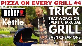 4. How to make a pizza on a simple charcoal grill - Weber Kettle