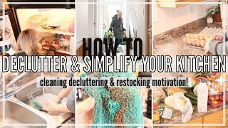 NEW! 2024 KITCHEN RESET | HOW TO DECLUTTER + SIMPLIFY your kitchen | clean, declutter, + organize