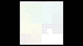 Drawing Process of Hilbert Curve - Python Turtle Project