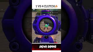 BEST 1V4 CLUTCH IN BGMI Radha gaming  #gaming #pubgmobile #bgmi #viralvideo #shorts #shortsfeed