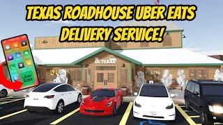 Greenville, Wisc Roblox l NEW Texas Roadhouse Uber Eats TESLA Delivery Update Roleplay