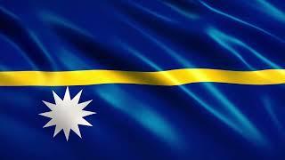 [10 Hours] Nauru Flag Waving - Video & Audio - Waving Flags