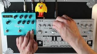 Behringer TD-3 with Strymon Big Sky Stereo Reverb: jam session #1.