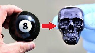 How To Carve a billiard ball into a SKULL