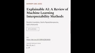 Explainable AI: A Review of Machine Learning Interpretability Methods | RTCL.TV