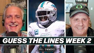 NFL Guess the Lines Week 2 with Cousin Sal | The Bill Simmons Podcast