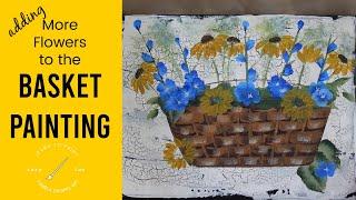 Painting Black Eyed Susans in a Basket - Beginner Acrylic Painting