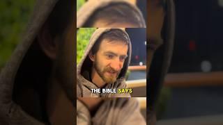 Homeless Man Explains The Gospel Of Jesus Christ!  #homeless #jesus #christian #shorts
