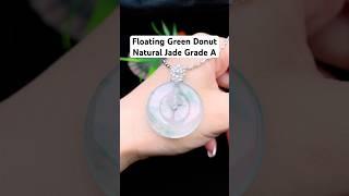 Floating Green Jade Donut#earrings #ring #pendant #sapphire #ruby #pearl #lapis #larimar #citrine