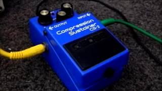 Boss CS-2 compressor demo and tutorial