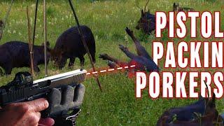 Pistol Packin Porkers! | Glock Hog Hunt