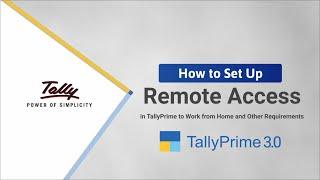 How to Set Up Remote Access in TallyPrime to Work from Home and for Other Requirements | TallyHelp