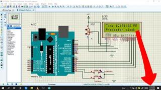 how to make 12 clock hours using arduino in proteus professional