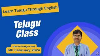 Telugu meanings of sentences using Adjectives | Telugu Class 6th February 2024 | Spoken Telugu Class