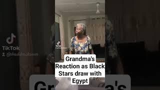 #afcon2023 : Ghanaian Grandma's reaction as Black Stars draw 2 - 2 with Pharaoh's of Egypt