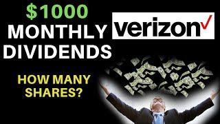 How Many Shares Of Stock To Make $1000 A Month? | Verizon (VZ)