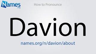 How to Pronounce Davion