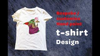 T shirt hand painting designs customize / bespoke