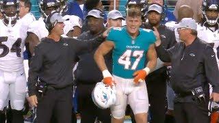 Dolphins LB Kiko Alonso Accidentally Runs to Ravens' Sideline After Tackle