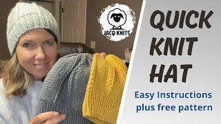 A quick and easy knitted hat. The Slip and Purl Hat!