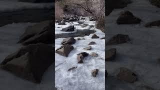 A winter hike by Boulder, CO #naturelovers #riverside #snow #nature #hikecolorado #hike #winter