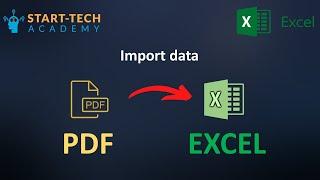 How to import data from pdf to excel | Import pdf to excel | Start-Tech Academy #excel