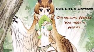 Owl Girl x Listener~ Gathering herbs you find a harpy!