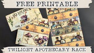 Free Printable Twilight Apothecary Rack Junk Journal Kit | Junk Journal Freebie