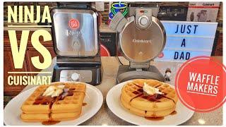 Ninja vs Cuisinart Waffle Maker Comparison   BW1001 vs WAF-V100