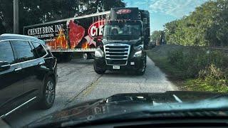 Railroad construction sends semi-trucks off U.S. 301, into Hawthorne