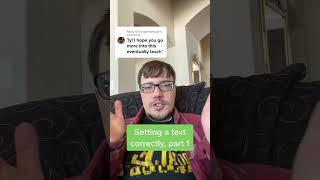 Setting a Text Correctly Part I