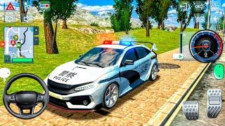 Police Sim 2022 Cop Simulator - Honda Civic Police Car Patrol The City - Android Car Gameplays #2