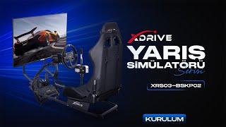 Yarış Simülasyonu Kurulum xDrive XRS03-BSKP02 Yarış Simülatörü Kokpiti