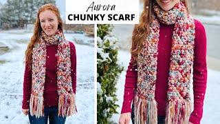 Chunky Crochet Scarf Pattern For Beginners (2 Hour Crochet Scarf!)