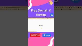 Free Domain And Hosting - Life Time #wordpressw3school #wordpress #website #freedomain #elementor