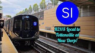 (EXCLUSIVE) Tottenville bound R211S SIR Local train at New Dorp @firestationsoftheworld7659