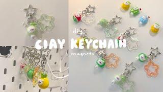 how i make clay magnets and keychains  clay supplies, sculpting, painting, glazing