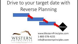 How to do Reverse Planning with Microsoft Project