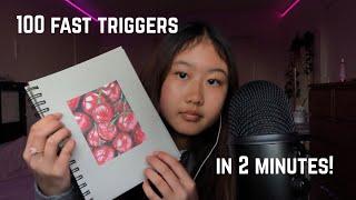 ASMR 100 triggers in 2 minutes 