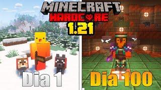 Sobreviví 100 Días en MINECRAFT HARDCORE 1.21