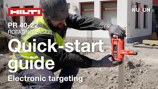 Hilti Nuron PR 40-22 Quick-start guide - Electronic targeting