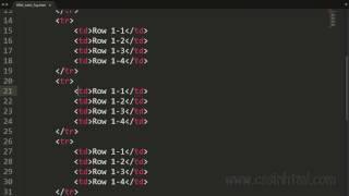 HTML table Tag