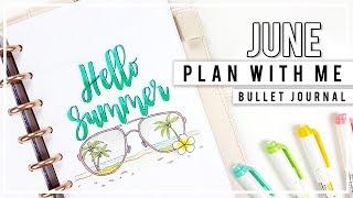 PLAN WITH ME | JUNE Bullet Journal Monthly Setup