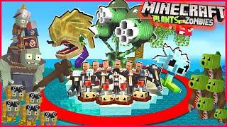 100 HARI SURVIVAL HARDCORE LINGKARAN MERAH PLANT VS ZOMBIE FUSION MINECRAFT ! SHIN SONIC ZOMBIE