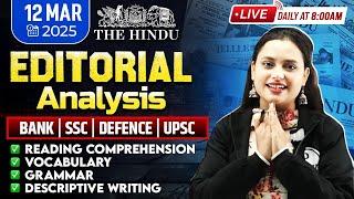 Hindu Editorial Analysis | 12 Mar 2025 | The Hindu Editorial, Vocab, Reading, Grammar | Rupam Ma'am